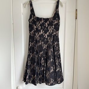 Beautiful dress with floral lace overlay